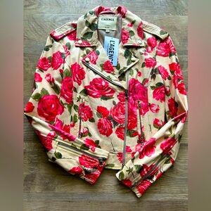 NWT L’AGENCE Leather Jacket Dawn Rosewood XS